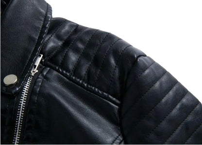 Black Women Faux Leather Jacket Spring Autumn Zipper Casual Pu Coat Female Biker Outerwear Ladies Clothes S-XXXL