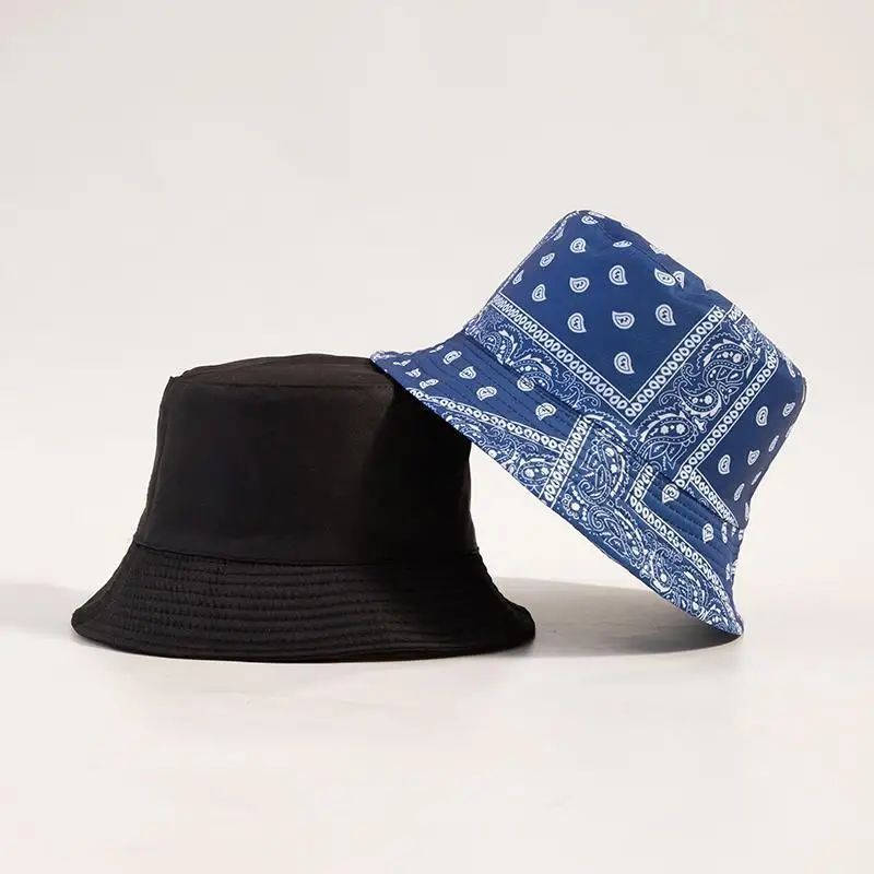 New Street Graffiti  Men's Bucket Hat Double-Sided Hip Hop   Outdoor Women Caps Beach Sun Protect Fishing Unisex Bonnet