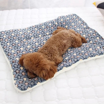 Tapete de dormir para animais de estimação, cama quente para cães, cobertor macio de lã para animais de estimação, cama para gatos, tapete de dormir para filhotes, almofada de colchão adorável para cães pequenos e grandes