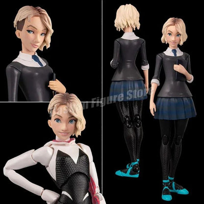 Action Figure Sv Action Homem-Aranha: Através do Aranhaverso Gwen Stacy Miles Morales Peter Parker Modelo Brinquedos