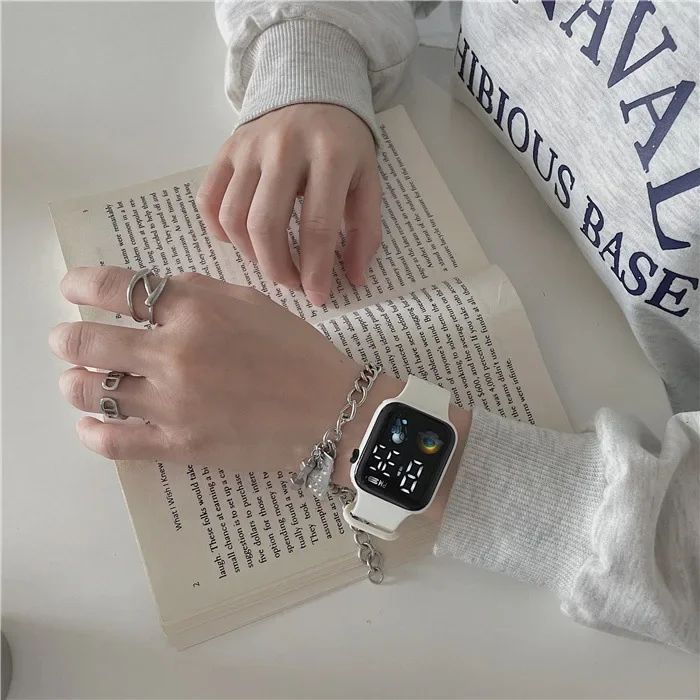 New LED Sports Watches Digital Watch for Men Women Wristwatches Casual Silicone Montre Femme Relojs Para Mujer (No Bracelet)