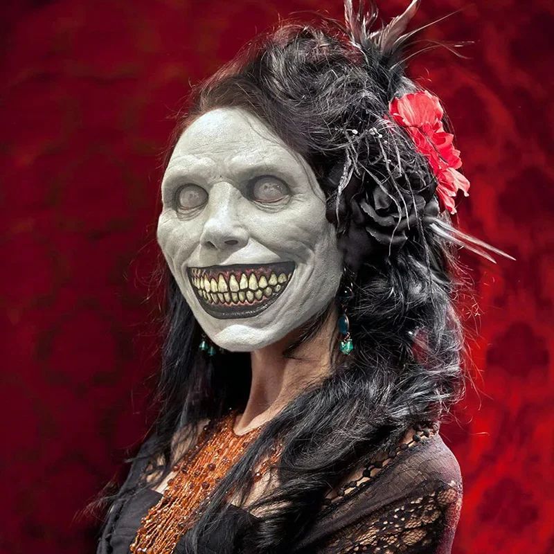 1-10PCS Halloween Smile Demon Mask for Exorcist Cosplay Party Ghost Costume and Haunted House Decoration Party Prop