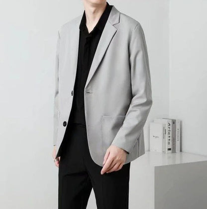 Brown Oversize Plus Big Size Jacket for Men Long Man Suits and Blazers Coats Fashionable Fashion 2025 New in Simple Breasted