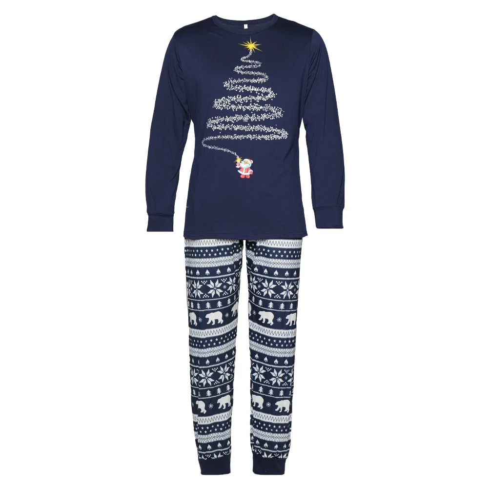 New Family Christmas Pajamas Mom Dad Kids Matching Clothing Set Baby Dog Romper Pjs Soft Loose 2 Pieces Suit Homewear Xmas Look