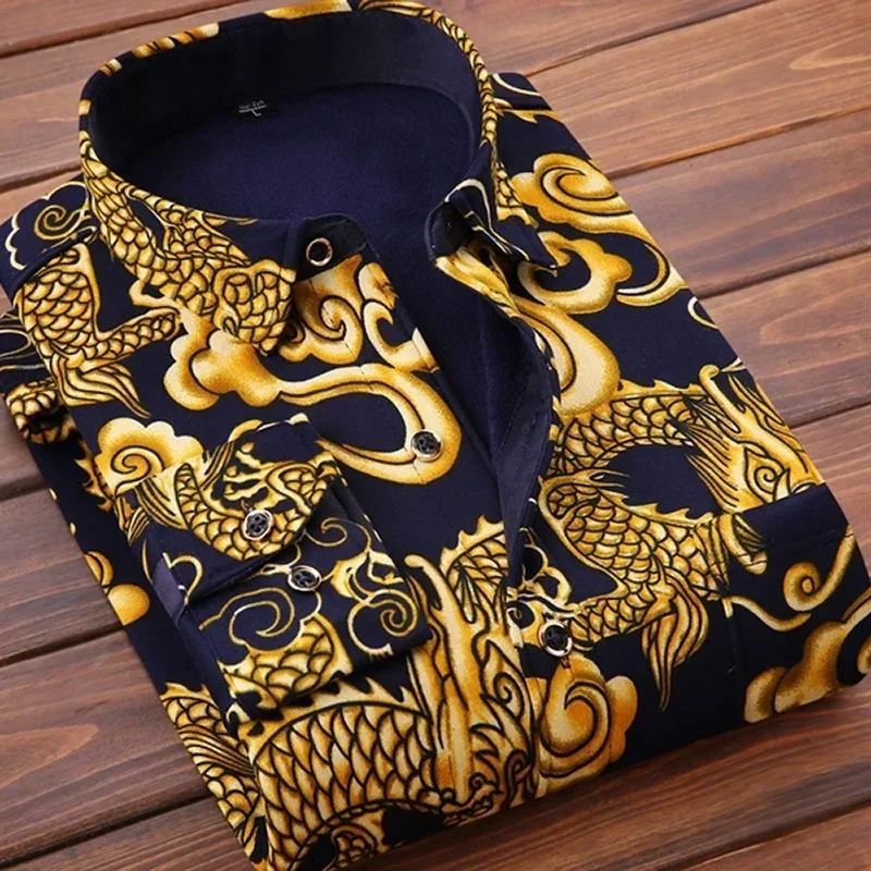 2025 Men's Winter Warm Long Sleeve Plaid Shirts Flannel Fur Lined Thick Formal Shirts Fleece Casual Shirt for Men Dress Shirts