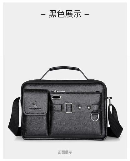 2024 New Men Shoulder Bag for 10.4" Ipad PU Leather Business Handbags Men Messenger Bags Fashion Man Crossbody Bag