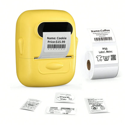 Makrlife P50 Thermal Label Printer Business Label Maker Custom Sticker Printing Machine For Home Use, DIY Stickers, Commercial