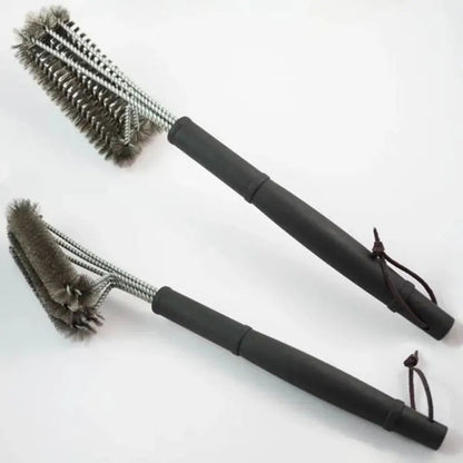 Grill Cleaning Brush BBQ Tool Grill Brush 3 Stainless Steel Brushes In 1 Cleanin Bbq Accessories Best Cleaner Barbecue bbq