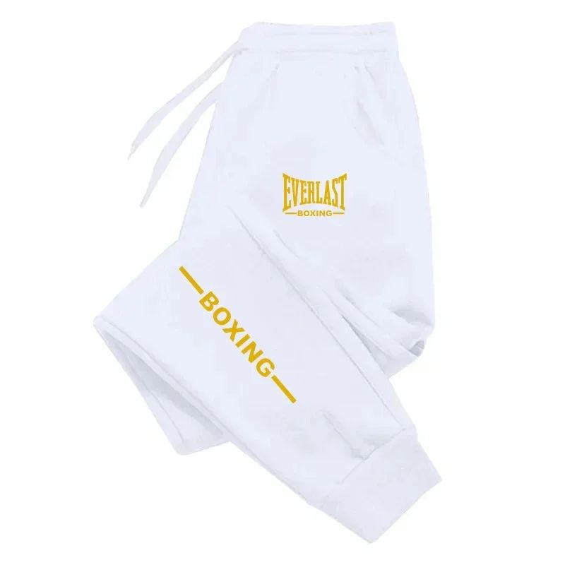 2025 Autumn Winter EVERLAST Printed Running Pants Men Women Outdoor Sports Fitness Pants Jogging Fleece Casual Sports Pants