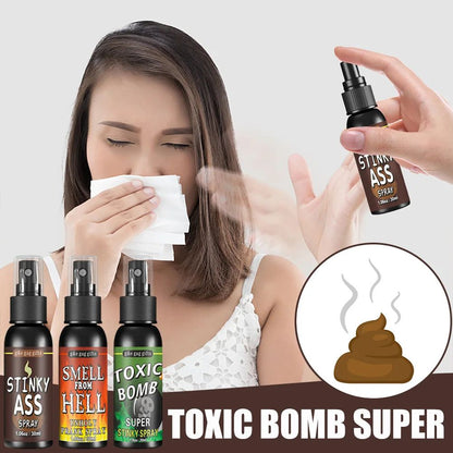 6 unidades-1 unid. 30ml Adereços de Halloween Spray Líquido de Peido Não Tóxico Bomba de Cheiro Fedorento Brinquedo de Pegadinha de Gás Malcheiroso Artigos de Festa de Brincadeira