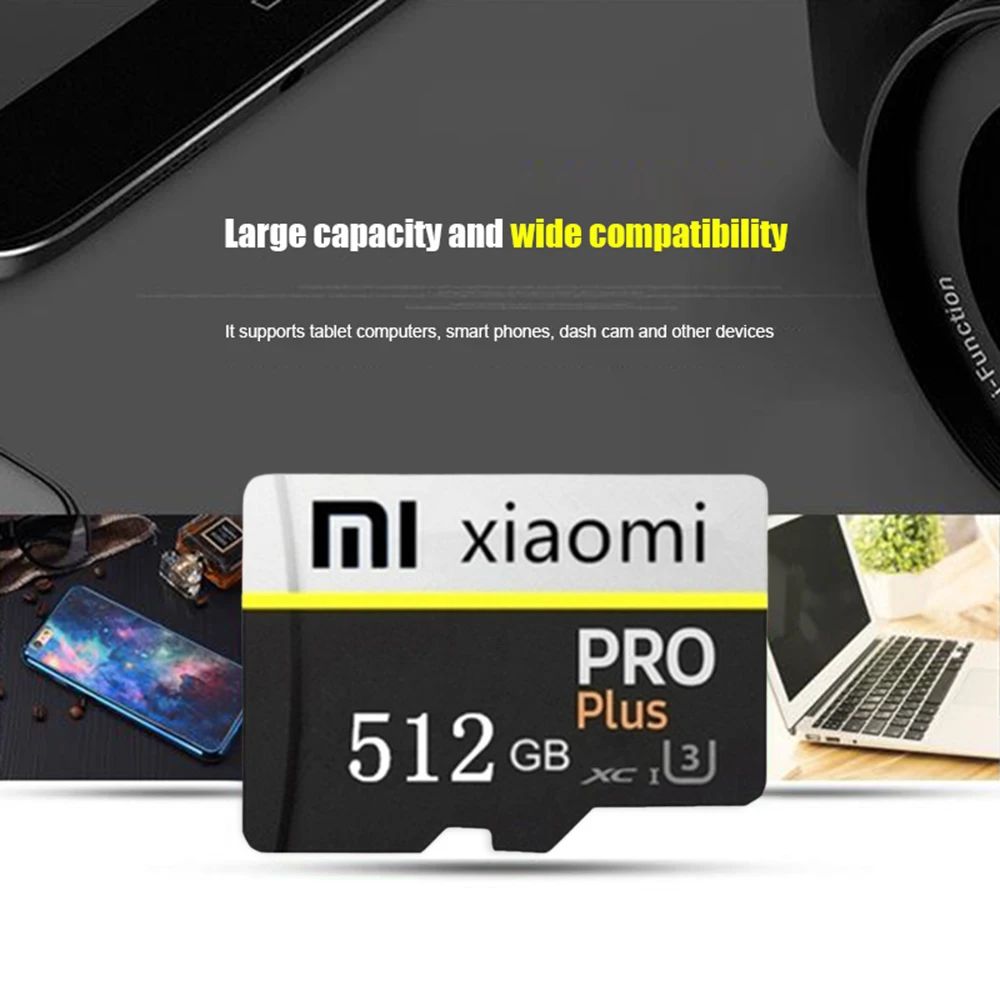 Cartão Micro TF SD Xiaomi de Capacidade Real 1TB 512GB 256GB Cartão de Memória de Alta Velocidade Cartão De Memória 128GB para Sony Lenovo Nintendo