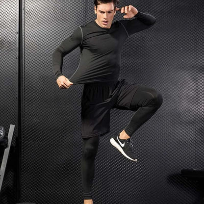 Calça Masculina Casual para Atividades ao Ar Livre 2025 de Secagem Rápida para Pesca, Ciclismo, Caminhada e Calça de Corrida Fitness Elástica Justa de Duas Peças