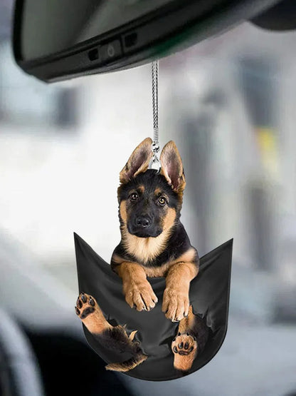 Car Pendant Practical Interior Cute Mini Puppy Pendant Anime Puppy Practical Car Ornament Toy Gift Hanging Decoration Accessory