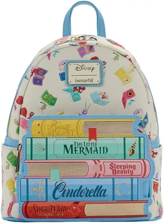 Nova carteira mochila mini Loungefly Disney A Bela e a Fera Bela Vitral Retrato