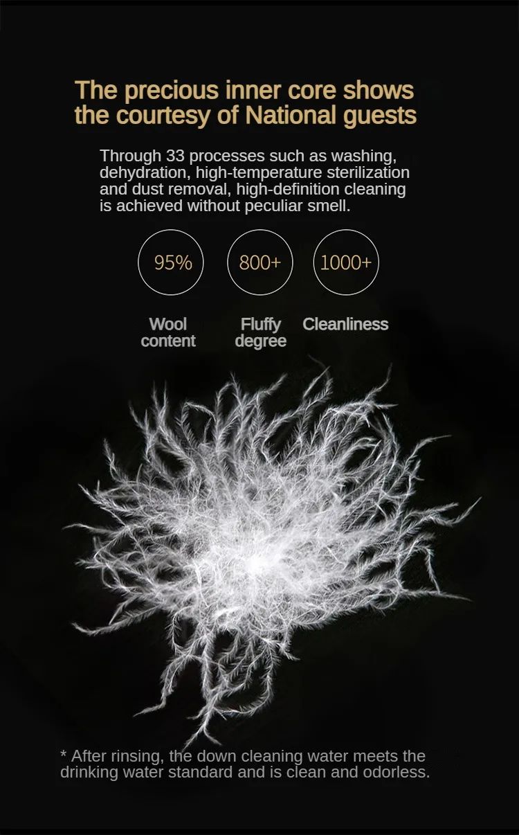 Goose Down Pillow White Cotton Pillow Cover Rectangle Bedroom Sleep 5-Star Hotel Pillow Low-Mid-high Pillows for Sleeping