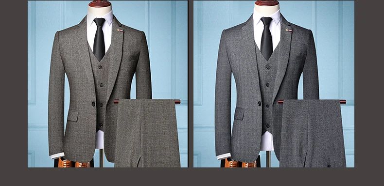 Traje De Hombre Elegante (Blazer+Vest+Pants) Men's Fashion Business Casual Slim Fit Wedding Business Suit Elegant Man Suit 6XL