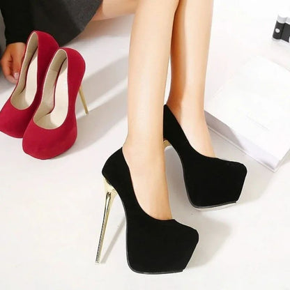 Fashionable Round Toe Shallow Mouth New Super High Heels Summer Sexy Elegant Banquet Wedding Stiletto Women's Shoes NO:601