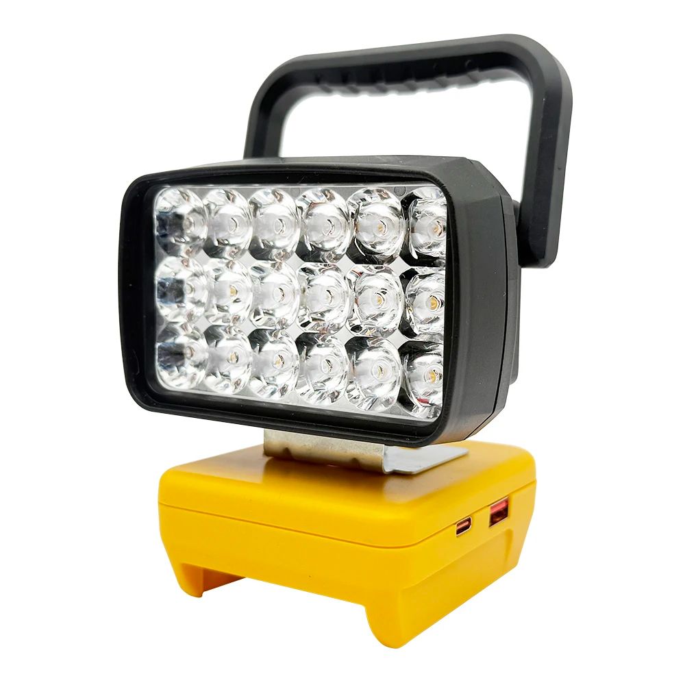 Para Makita Para Milwaukee Para Dewalt Para M18 Para Bosch Bateria de Lítio Estojo Banco de Potência USB Lanternas Holofote Luzes de Trabalho Lâmpada