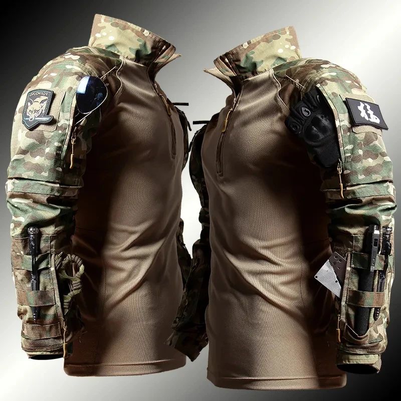 Tactical Hiking Frog Suit Men Airsoft Clothes Paintball Men Hunting Assault Shirts Special Forces Shooting Uniform Cargo Pants