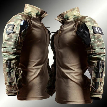 Tactical Hiking Frog Suit Men Airsoft Clothes Paintball Men Hunting Assault Shirts Special Forces Shooting Uniform Cargo Pants