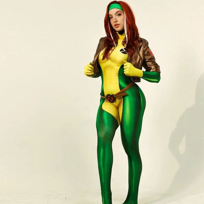 Rogue Cosplay Anna Marie Cosplay 3D Printing Adult Kids Zentai suit Halloween Party Women Girls costume
