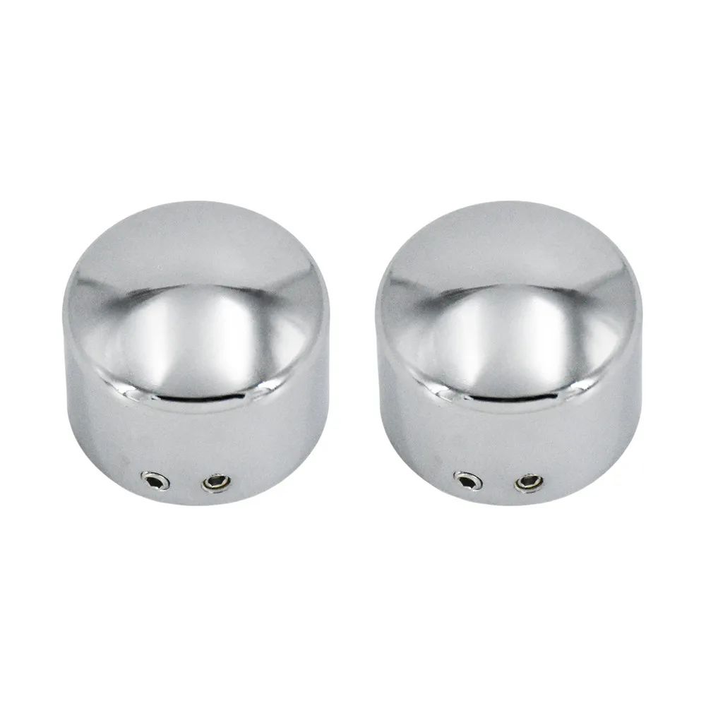 2 peças Tampa do Eixo Dianteiro da Motocicleta Porca Capa Parafuso Preto/Cromado Para Harley Touring Softail Breakout Dyna Street Bob V-Rod Sportster
