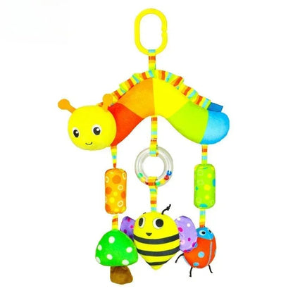 Brinquedos para Bebês de 0, 3, 6, 12 Meses, Brinquedo de Pelúcia com Atividades de Arco-Íris para Pendurar no Carrinho de Bebê, Cadeirinha de Carro, Berço, Viagem, Brinquedos Sensoriais para Bebês