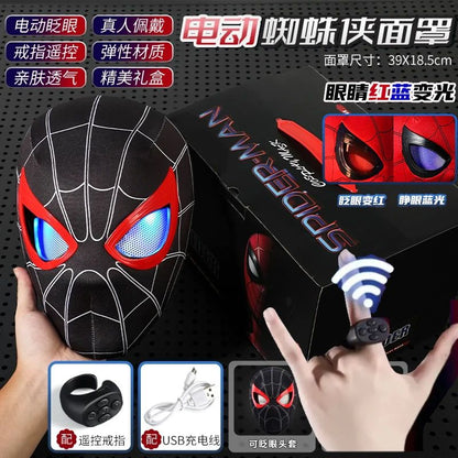 Promoção Máscara Capacete Homem-Aranha Espetacular da Marvel Colecionável Cosplay com Olhos Luminosos e Controle de Anel Elétrico