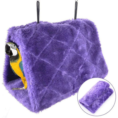 Casa de Inverno Quente de Pelúcia para Pássaros Ninho Suspenso Rede Cabana Fofa Esconderijo para Pássaros Acessórios para Gaiolas de Calopsitas e Papagaios