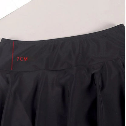 Plus Size Tennis Skirt for Women Black Golf Mini Skirt with Built-in Shorts Stretch Short Skort Female Gym Sporty Workout