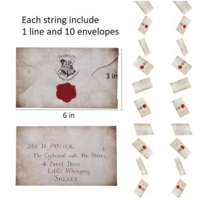 20pcs Floating Magic Wizard Acceptance Letter Banner Hanging Garland for Halloween Party Decoration Christmas Tree Ornaments