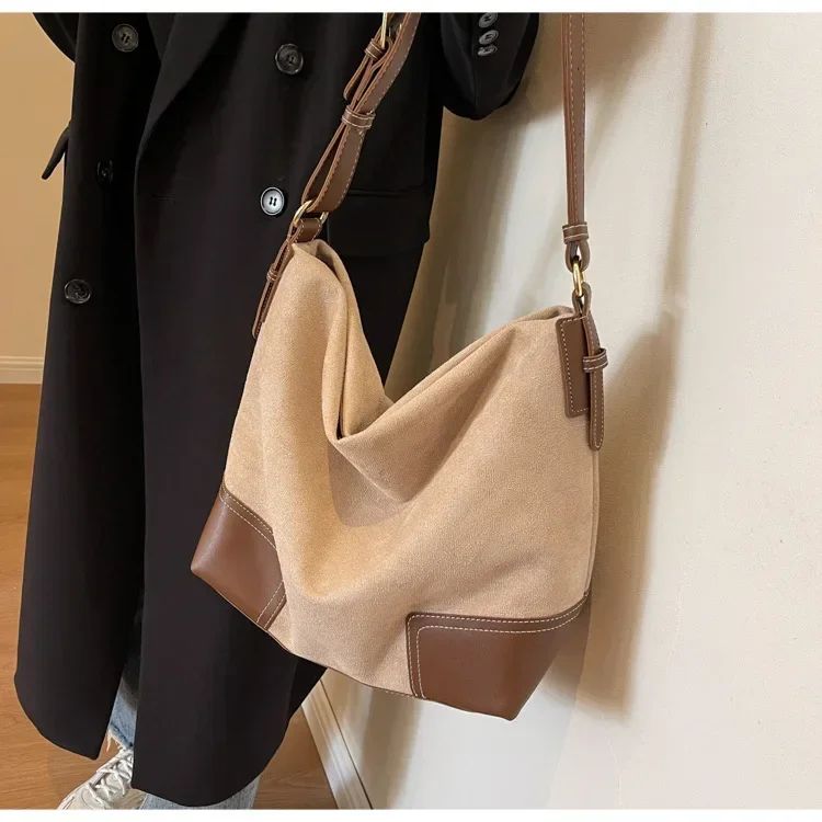 Shoulder Bags Trendy Women's Soft PU Shoulder Bags Solid Color Ladies Casual Style Spring Handbag Big Handbags Crossbody Bags