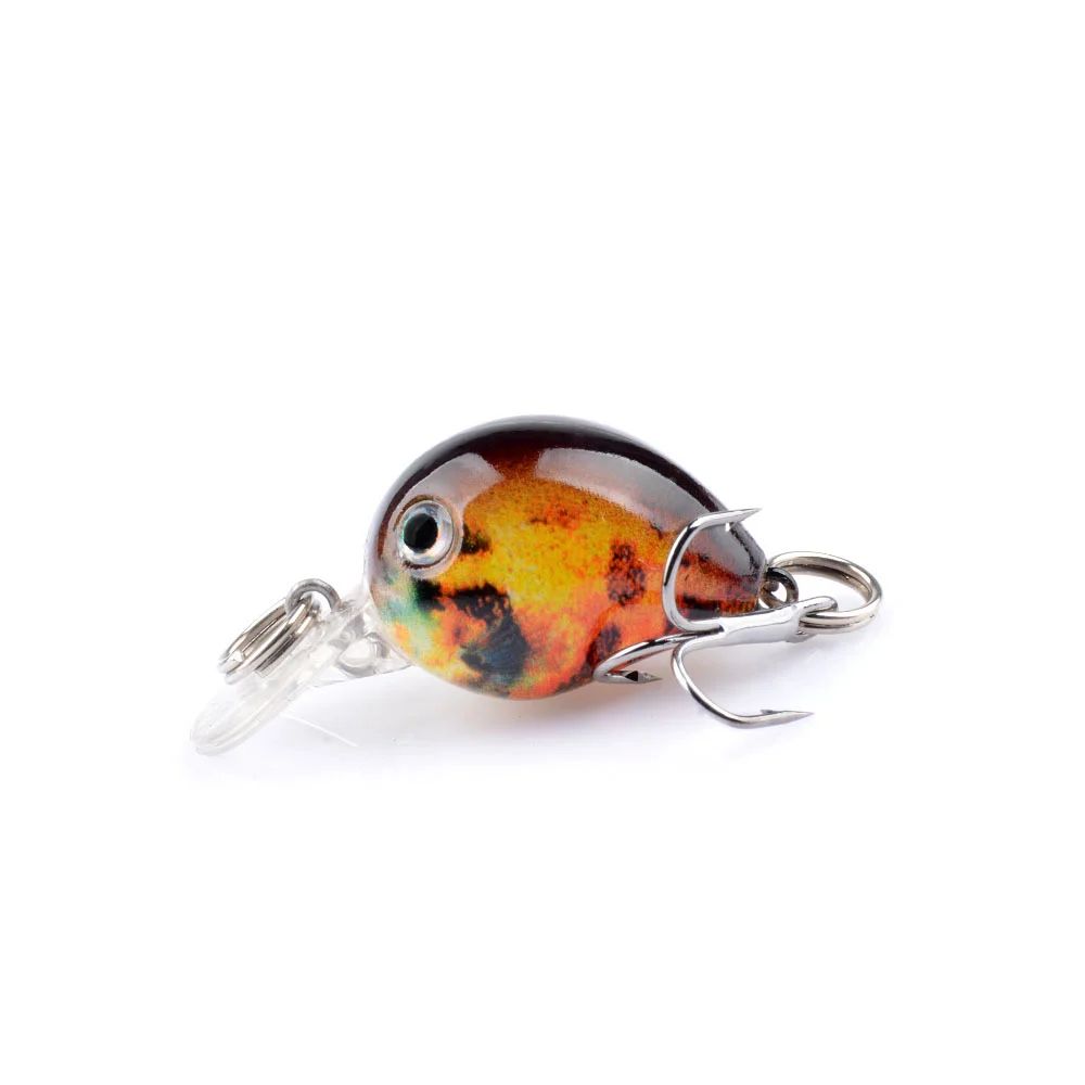 Novo Wobbler de Pesca para Carpa Isca Artificial Anzol Único BKK Isca Falsa a Laser Luya Rocha Água Flutuante "Homenzinho Gordo" 3,3CM/2G