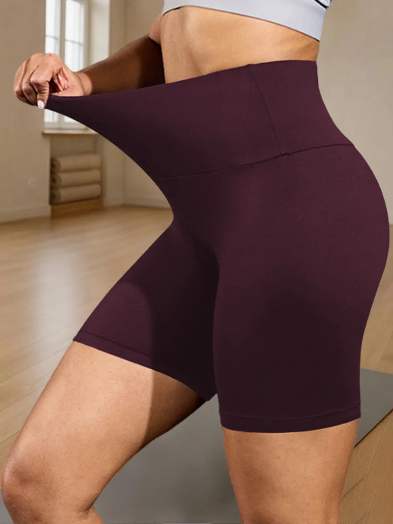 Women's High Waisted Biker Shorts Super Soft Tummy Control No See Through Workout Yoga Running Athletic Push Up Gym Fitness