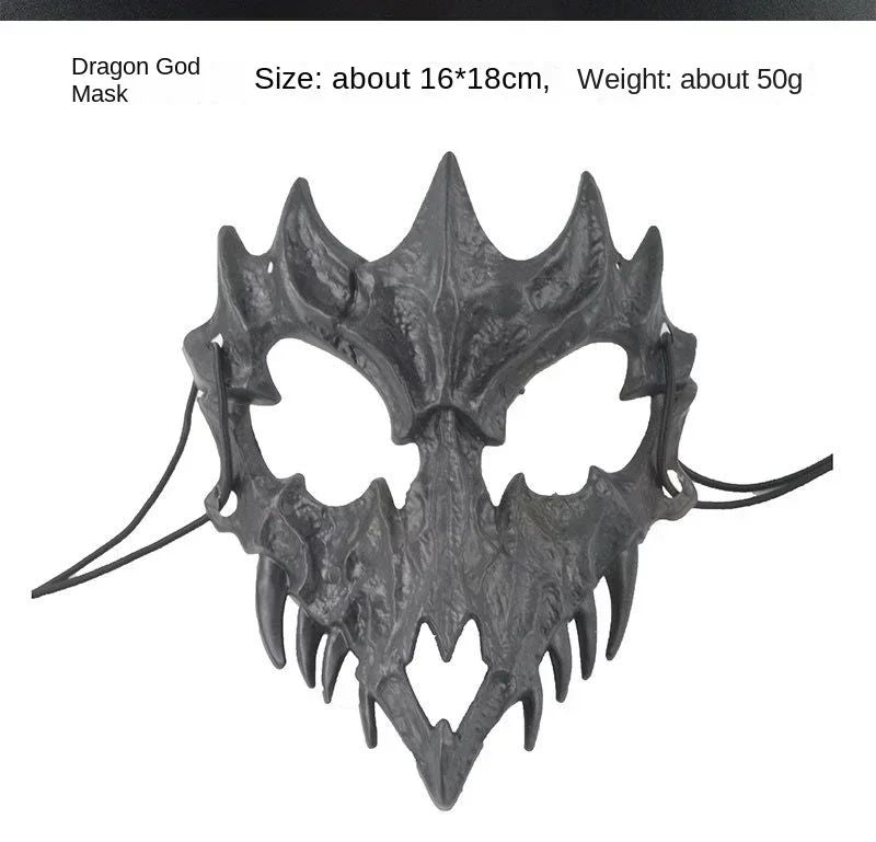 Halloween Half Face Mask Popular Dragon God Fierce Tiger Night Dog Man Wolf Costume Skull Performance Mask Mask Deadpool Terror