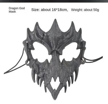 Halloween Half Face Mask Popular Dragon God Fierce Tiger Night Dog Man Wolf Costume Skull Performance Mask Mask Deadpool Terror