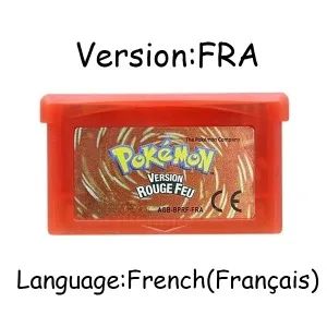 Jogo GBA Série Pokémon Cartucho de Videogame 32 Bits Cartão de Console Pokémon Emerald FireRed LeafGreen Ruby Sapphire Multi-idioma