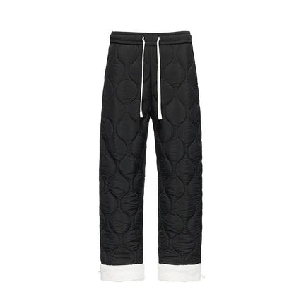 Calça de Inverno Masculina Impermeável de Esqui, Quente, em Lã Grossa e Reta, de Algodão, Calça Feminina Casual Acolchoada à Prova de Frio
