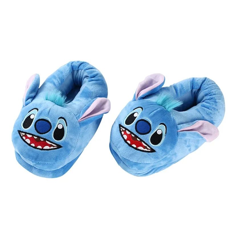 Disney Stitch Cosplay Desenho Animado Chinelos de Pelúcia Anime Inverno Quente Chinelos de Algodão Kawaii Masculino Feminino Casal Sapatos de Interior Presente de Natal