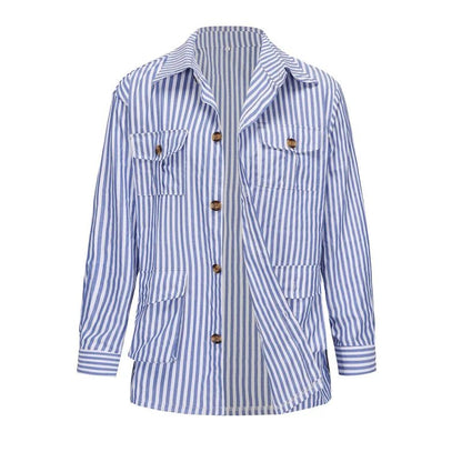 New 2025 Spring Autumn Men's Clothing Trend Striped Multi-pocket Men Cardigan Suit Jackets Business Casual Lace-up Coats for Men