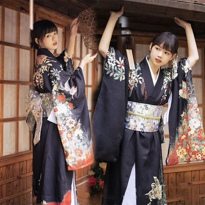 Fashion Photography Clothes Party Dress Japanese Kimono Cosplay Yukata Women Clothing Traditional Ethnic Style Streetwear Stage