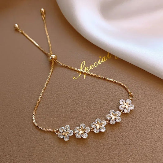 2024 Nova Coreia Nova Moda Letra D Estrela Simples Vintage Pingente Pulseira Feminina Aço Inoxidável Pulseira Luxo Joia Original