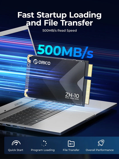 ORICO ZH10 mSATA SSD SATA III 6Gbps 3D NAND Unidade de Estado Sólido Interna 128GB 256GB 512GB 1TB para Laptops Ultrabooks Desktop-ZH10
