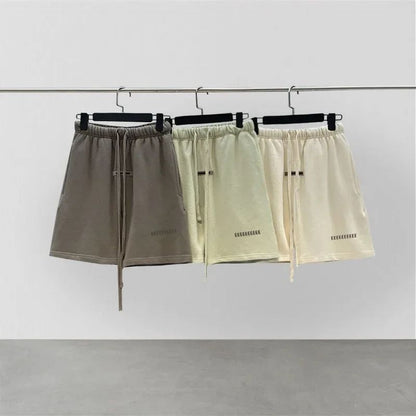Luxury Men's Casual Shorts Reflective Letter Logo Designer Brand Cotton Shorts