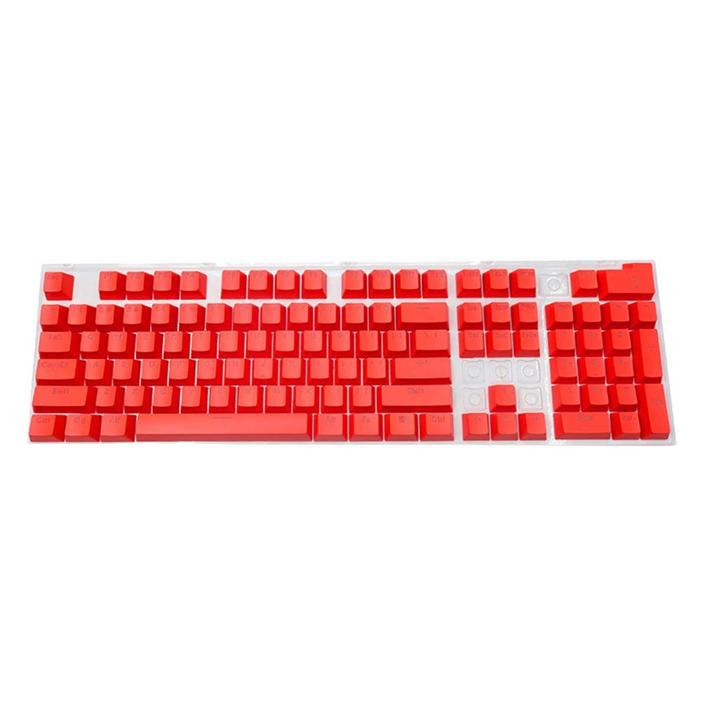 Novo conjunto de teclas de teclado mecânico de 104 unidades, substituição OEM retroiluminada, teclas roxas brancas de ABS para teclado Cherry MX de 61/87/104 teclas