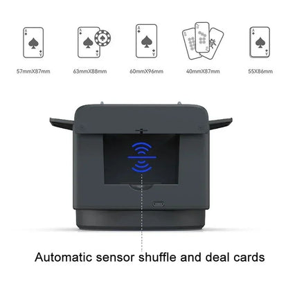 360° Rotating Automatic Card Shuffle Dealer Machine 2 In 1 Playing Cards Shuffling Dealing Tool Party Games Poker Device