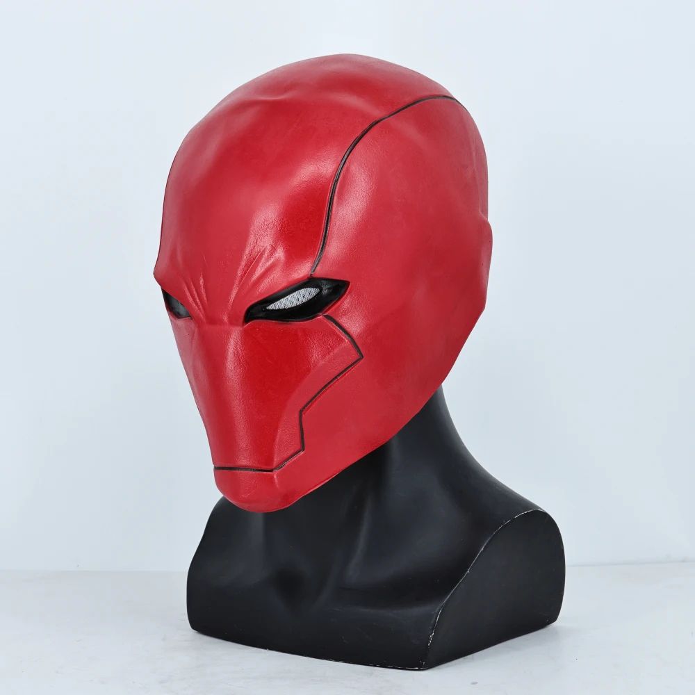 Cosplay Masks Superhero Red Hood Helmet Latex for Adult Man Face Masks Halloween Party Masquerade Carnival Costume Prop