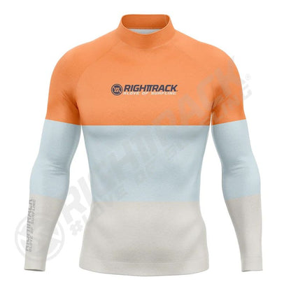New Men's Surfing Shirt Three Contrasts Lycra Rashguard RIGHTTRACK Surf Sportswear Beach UV Protection Swimwear UPF50  Clothes