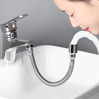 Extensor Universal de Torneira de Aço Inoxidável com Aerador de Bico Anti-respingo e Mangueira de Extensão para Pia de Cozinha