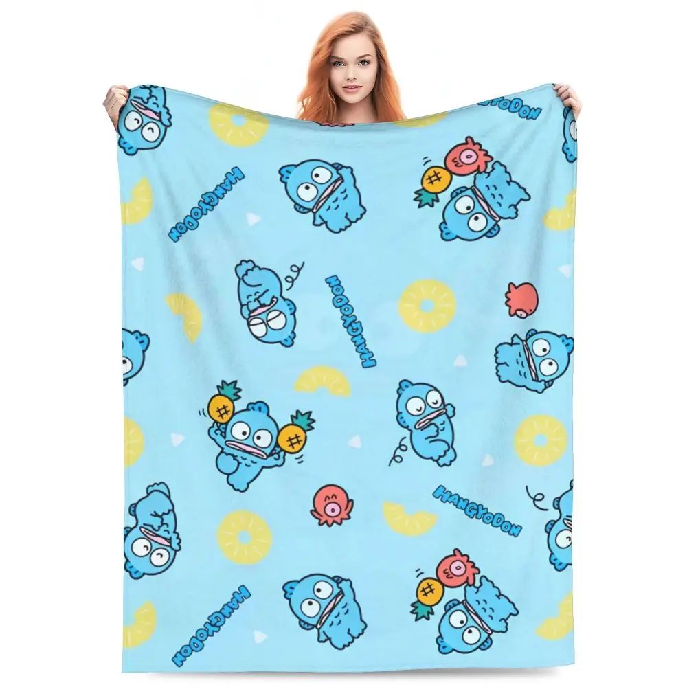 Manta Super Macia para Viagem e Escritório, Hangyodon, Fofa, Cobertor de Lançamento, Colcha de Flanela para Decoração de Casa, Capa Confortável para Sofá e Cama